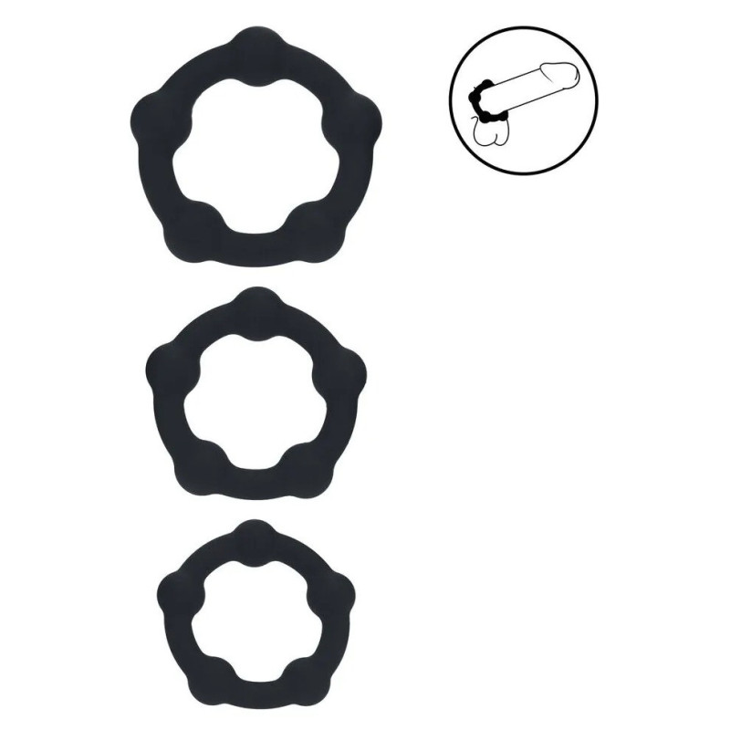 Levelz Lot de 3 Cockrings BeadCock Levelz